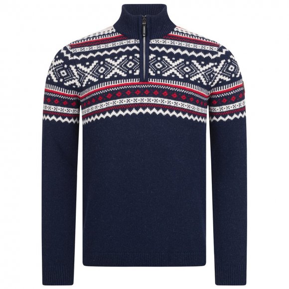 Giesswein | Nordic Sweater Zip Herren | Dk.Blau