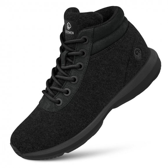 Giesswein | Wool Sneaker High Top Herren | Schwarz