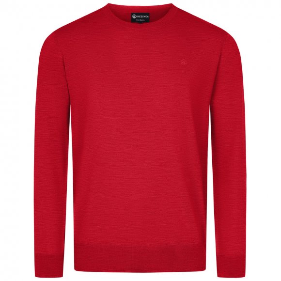 Giesswein | Baumwollpullover Rundhals Herren | Flammenrot Giesswein | Baumwollpullover Rundhals Herren | Flammenrot