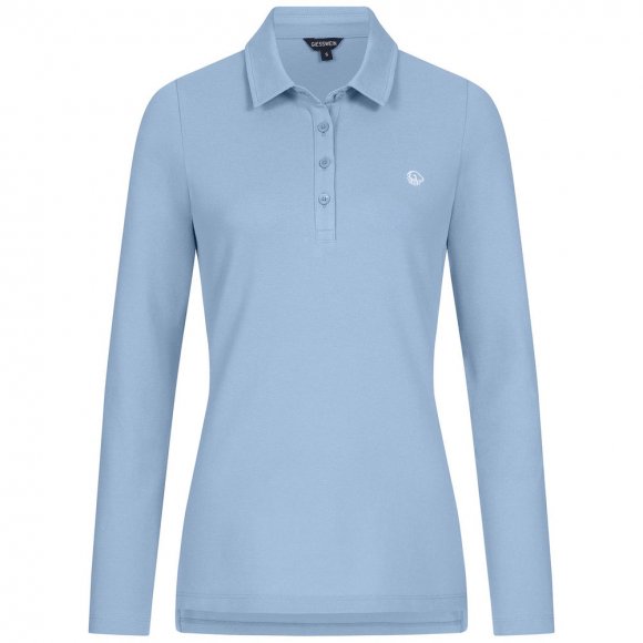 Giesswein | Polo Shirt Bio-Baumwolle Longsleeve Damen | Himmelblau