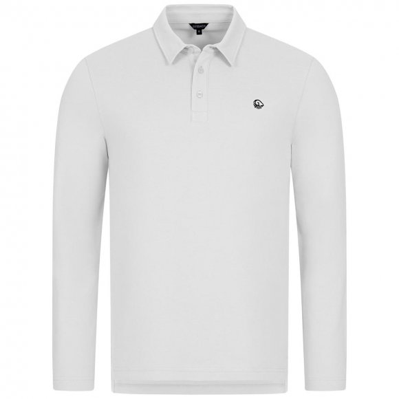 Giesswein | Polo Shirt Bio-Baumwolle Longsleeve Herren | Arcticwhite Giesswein | Polo Shirt Bio-Baumwolle Longsleeve Herren | Arcticwhite