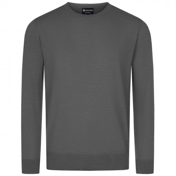 Giesswein | Baumwollpullover Rundhals Herren | Schiefer