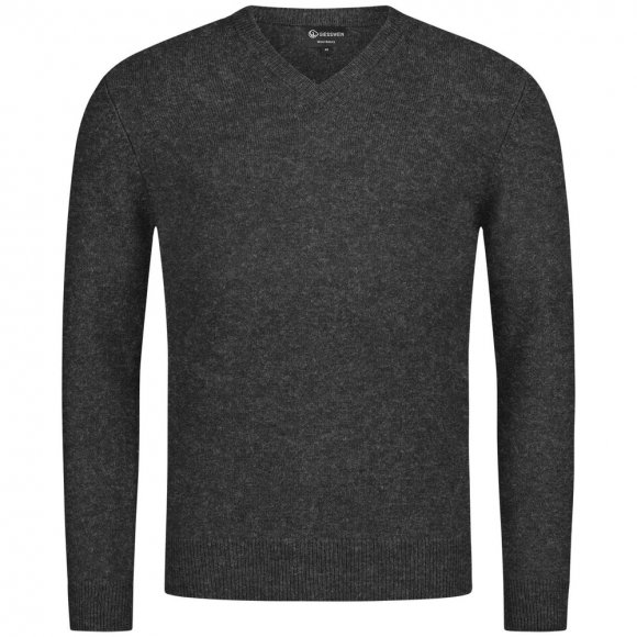 Giesswein | Wollpullover V-Ausschnitt Herren | Anthrazit Giesswein | Wollpullover V-Ausschnitt Herren | Anthrazit