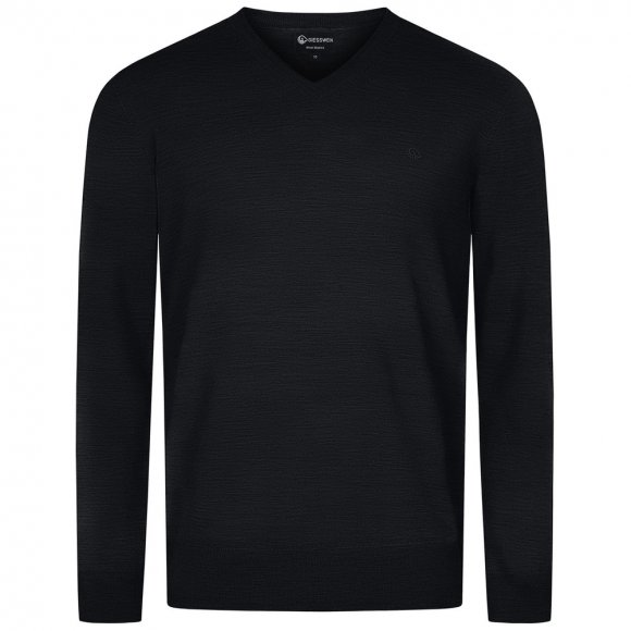 Giesswein | Baumwollpullover V-Ausschnitt Herren | Anthrazit