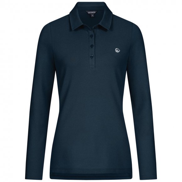 Giesswein | Polo Shirt Bio-Baumwolle Longsleeve Damen | Oceanblue