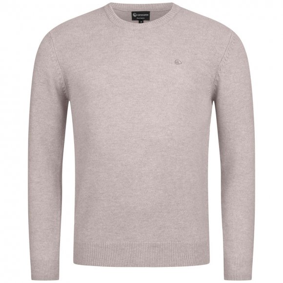 Giesswein | Wollpullover Rundhals Herren | Hellgrau