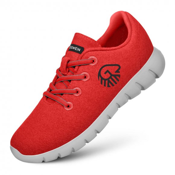 Giesswein | Merino Runners für Damen – Sneaker aus Merinowolle | Flammenrot