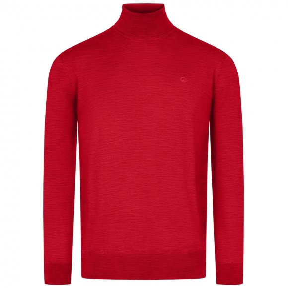Giesswein | Wollpullover Light Rollkragen Herren | Flammenrot