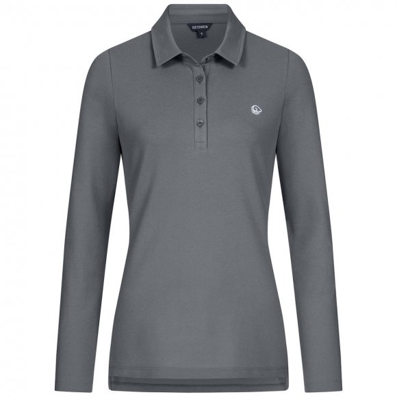 Giesswein | Polo Shirt Bio-Baumwolle Longsleeve Damen | Schiefer