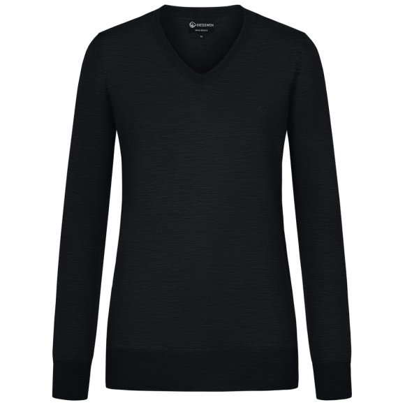Giesswein | Baumwollpullover V-Ausschnitt Damen | Anthrazit