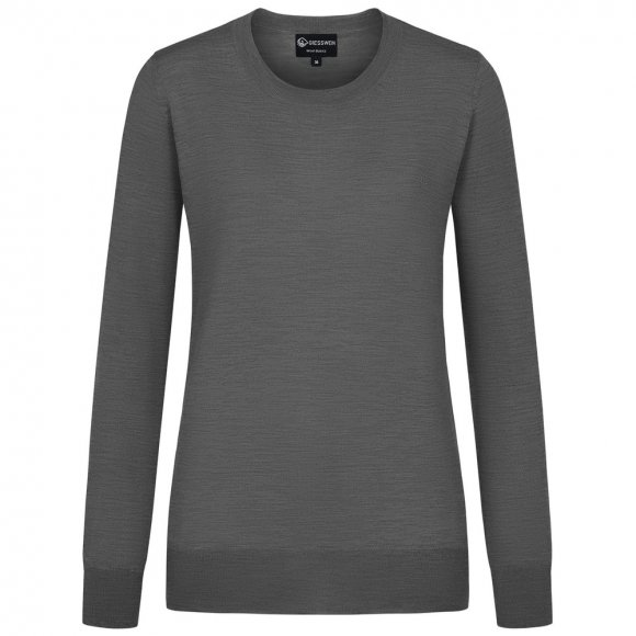 Giesswein | Baumwollpullover Rundhals Damen | Schiefer