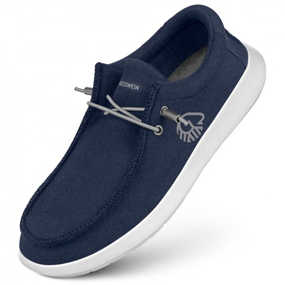 Giesswein | Merino Mokassin Herren | Ocean Blue