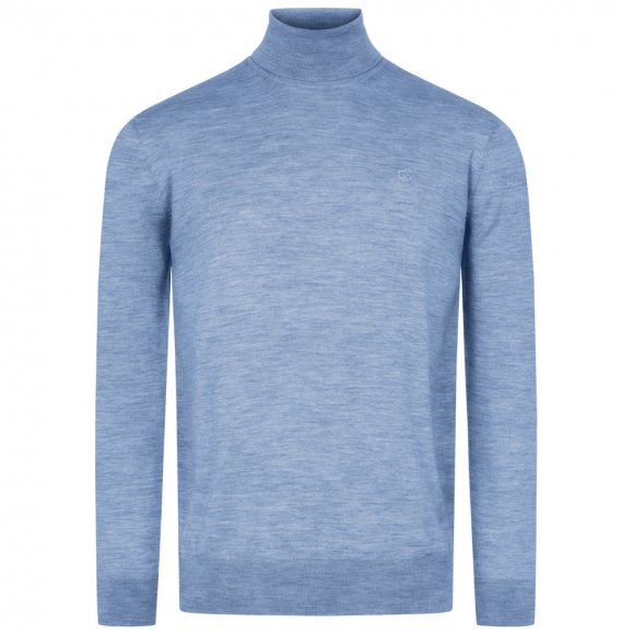 Giesswein | Wollpullover Light Rollkragen Herren | Himmelblau