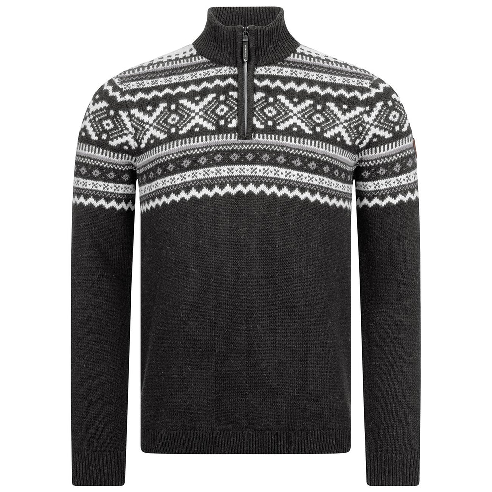 Giesswein | Nordic Sweater Zip Herren | Anthrazit