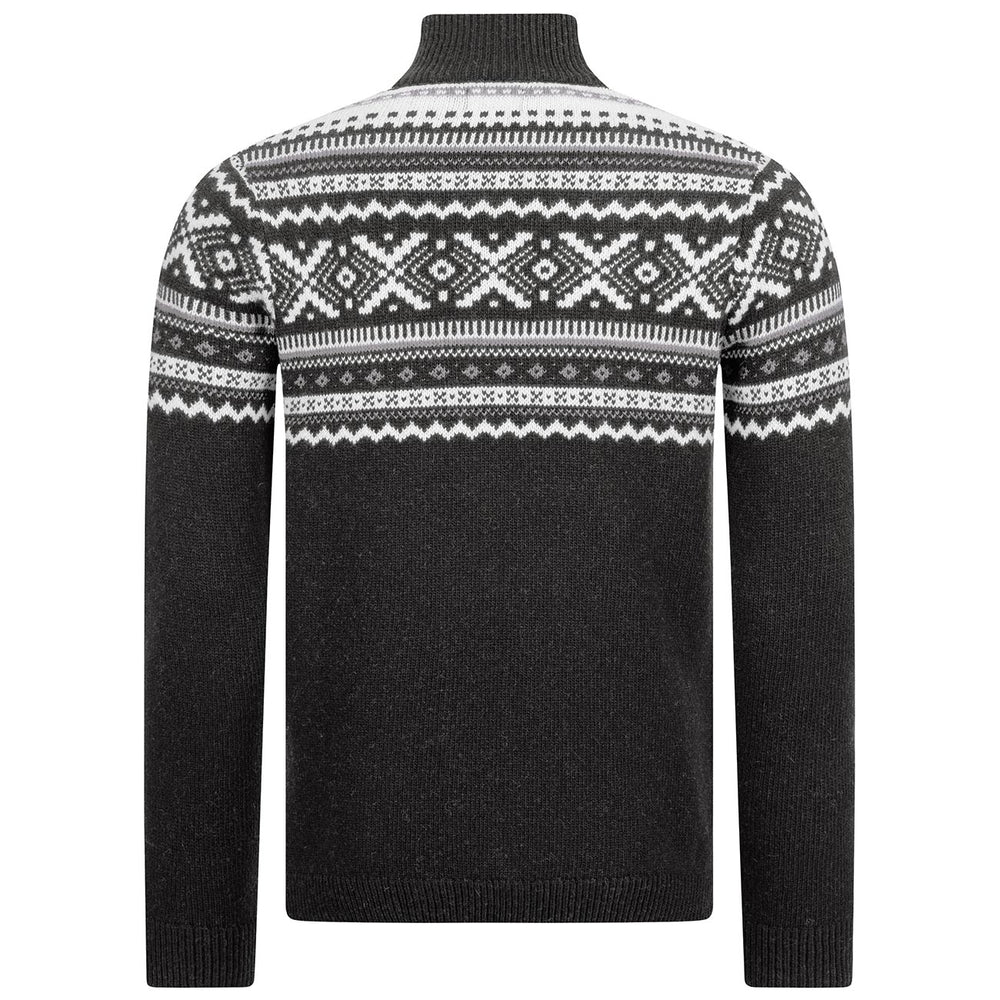 Giesswein | Nordic Sweater Zip Herren | Anthrazit