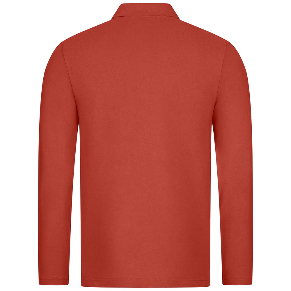Giesswein | Polo Shirt Bio-Baumwolle Longsleeve Herren | Flammenrot Giesswein | Polo Shirt Bio-Baumwolle Longsleeve Herren | Flammenrot