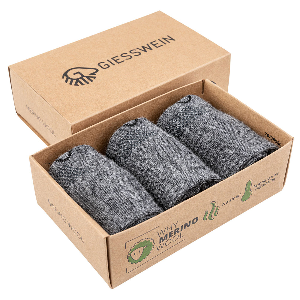 Giesswein | Sneaker Socken Merino Wolle | Schiefer