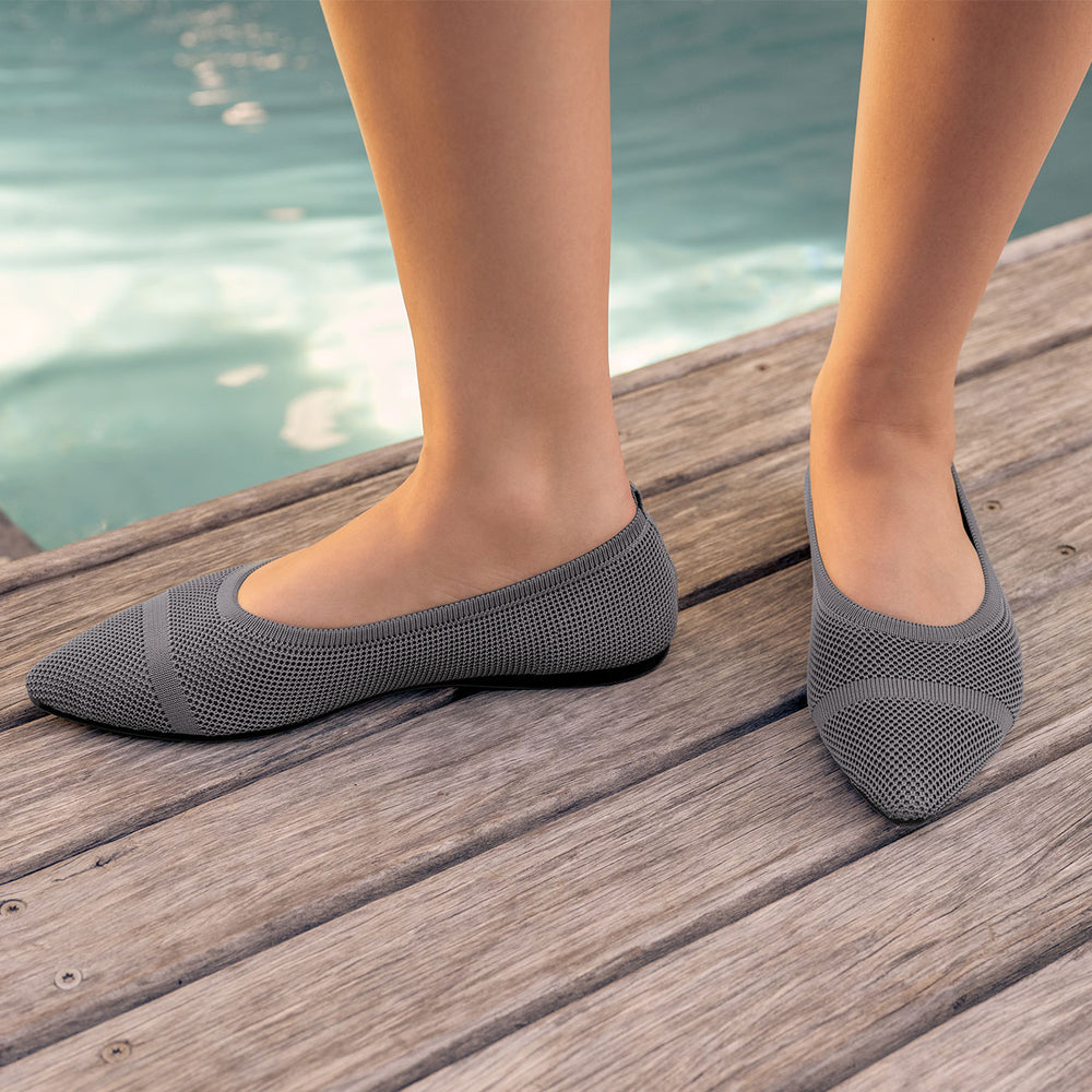 Giesswein | Eco Ballerinas Pointy 2.0 | Schiefer Giesswein | Eco Ballerinas Pointy 2.0 | Schiefer