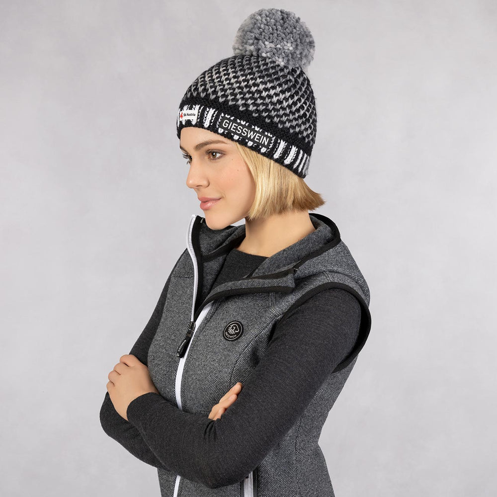 Giesswein | Ski Austria Beanie Laaxer Stöckli | Schwarz Giesswein | Ski Austria Beanie Laaxer Stöckli | Schwarz