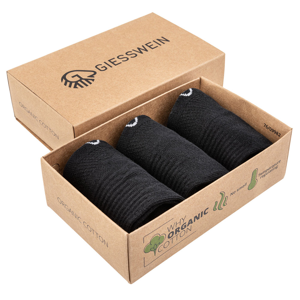Giesswein | Sneaker Socken Bio-Baumwolle | Schwarz