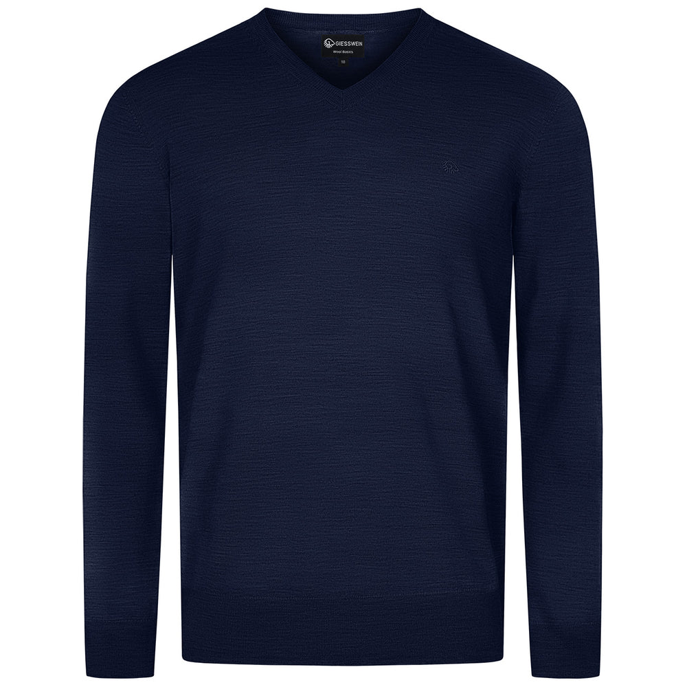 Giesswein | Baumwollpullover V-Ausschnitt Herren | Navy Giesswein | Baumwollpullover V-Ausschnitt Herren | Navy
