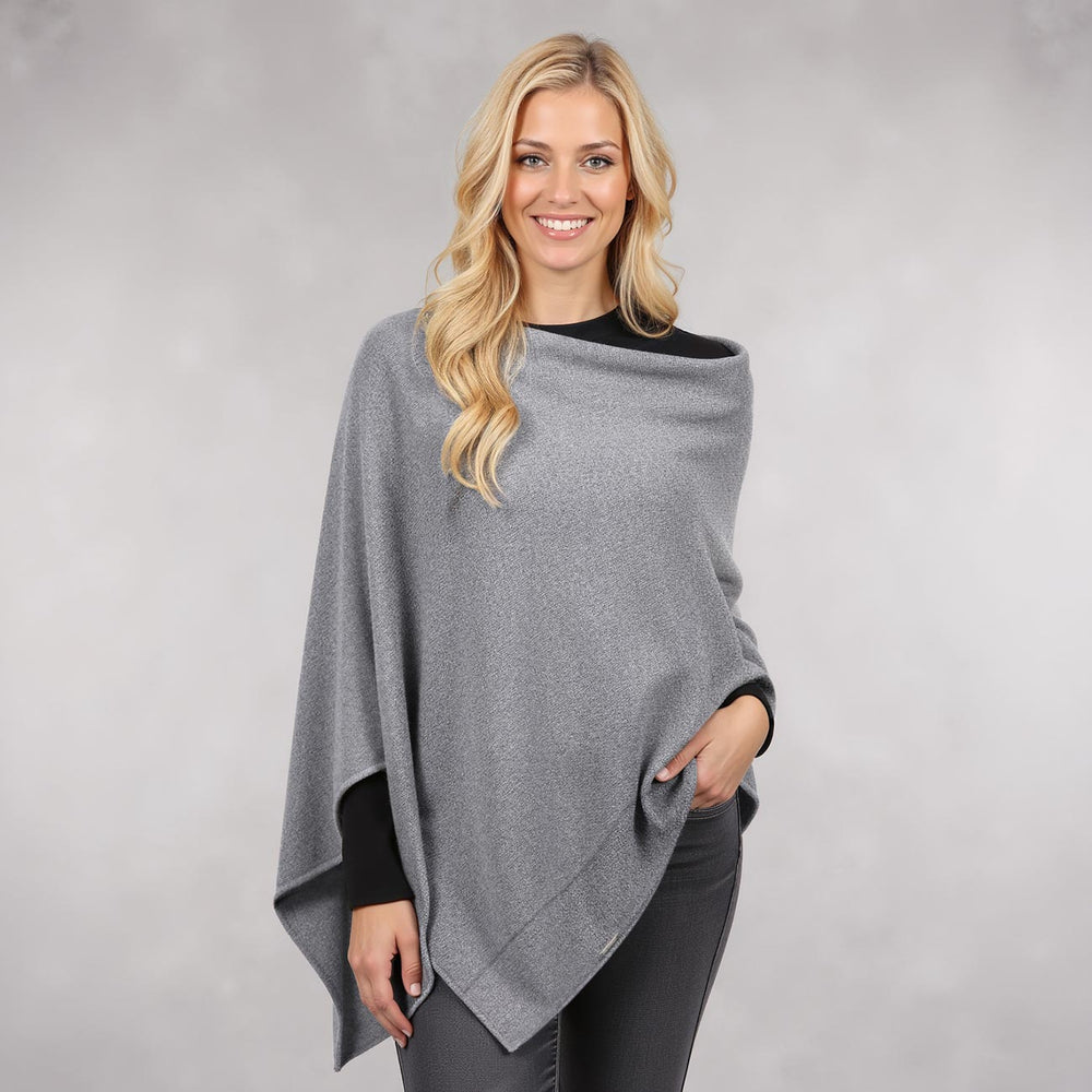 Giesswein | Merino Lambswool Poncho | Schiefer