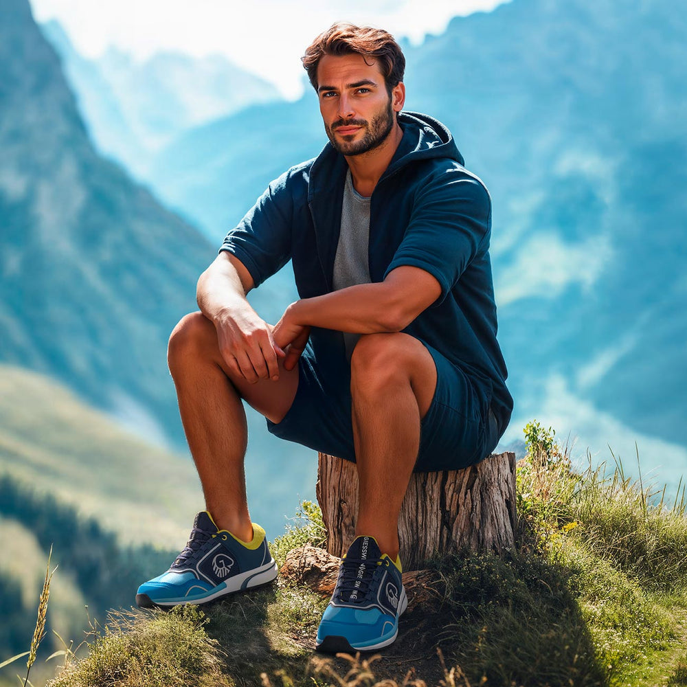 Giesswein | Wool Cross X Herren – Sportschuh aus Merinowolle | Türkis