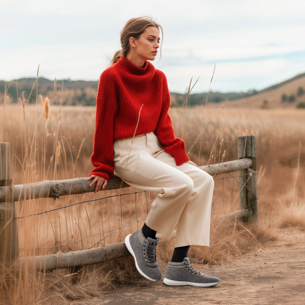 Giesswein | Wool Sneaker High Top Damen | Schiefer Giesswein | Wool Sneaker High Top Damen | Schiefer