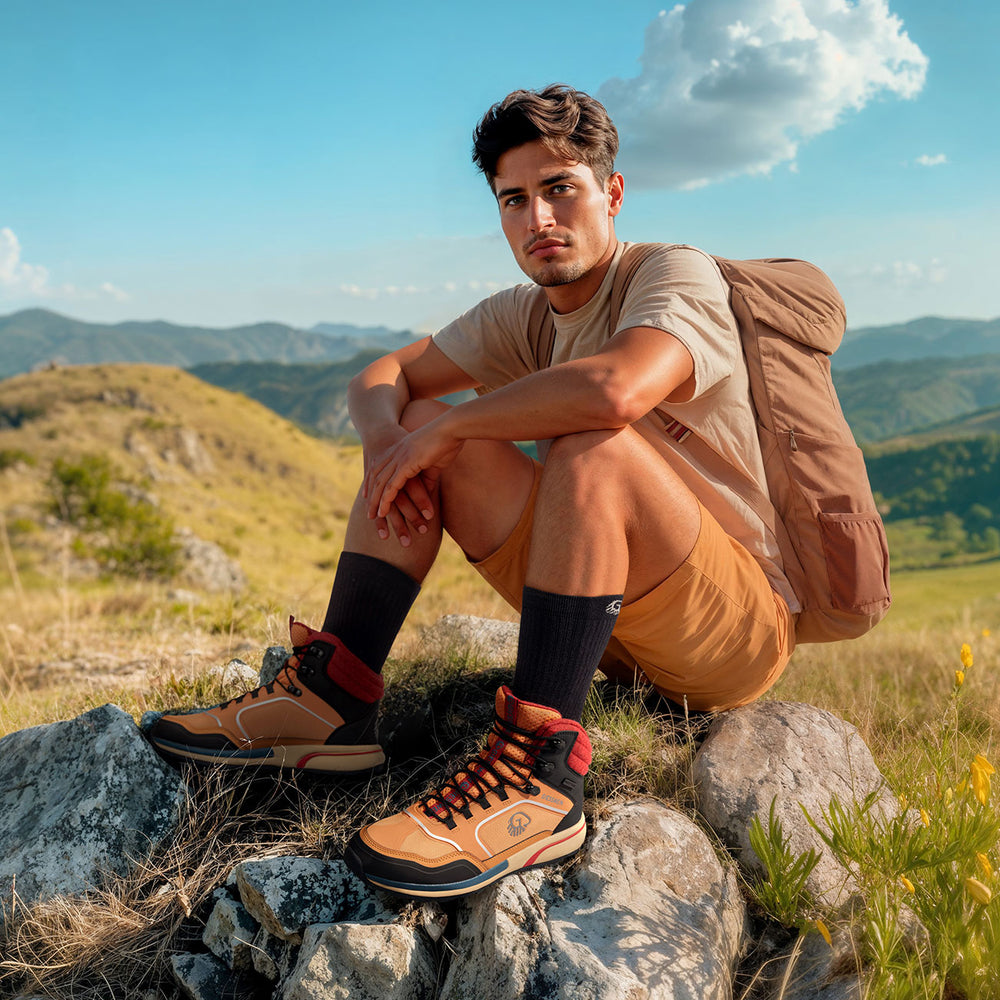 Giesswein | Wool Cross X Alpine - Wanderschuh mit Merinowolle | Rost