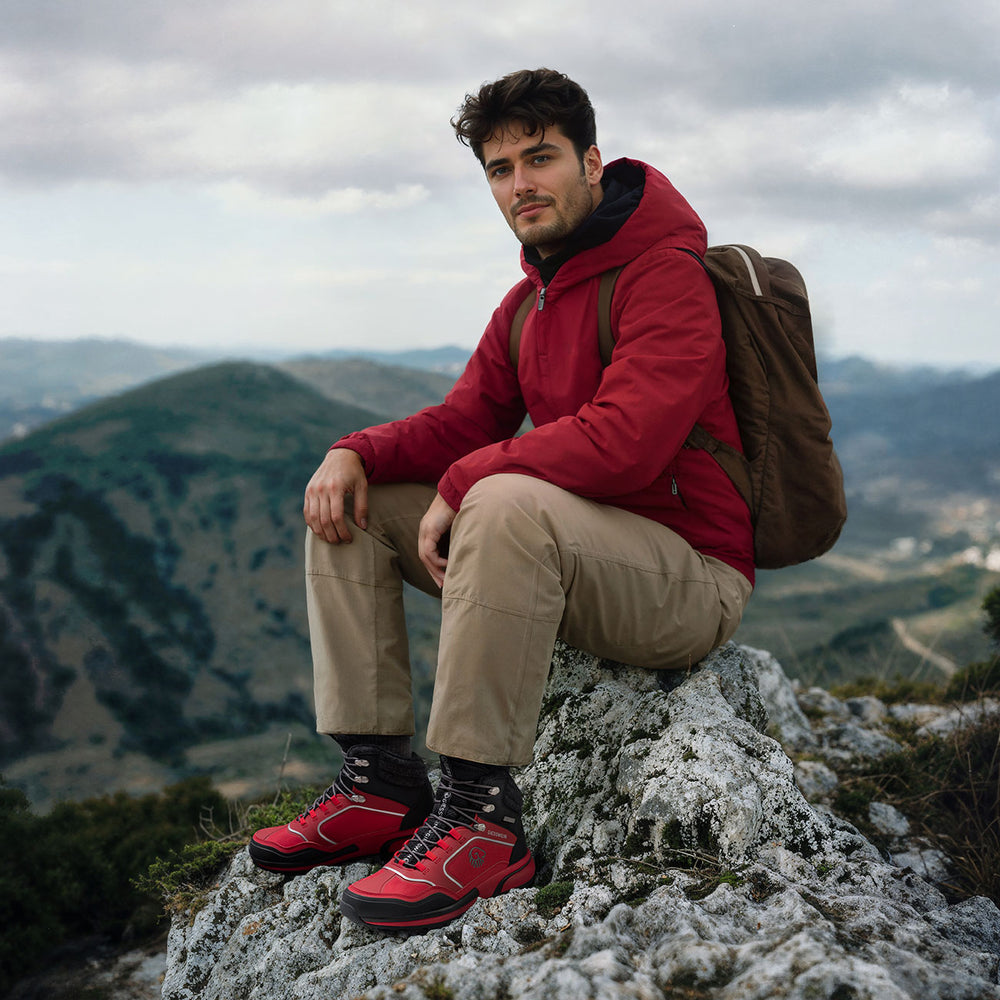 Giesswein | Wool Cross X Alpine - Wanderschuh mit Merinowolle | Flammenrot Giesswein | Wool Cross X Alpine - Wanderschuh mit Merinowolle | Flammenrot