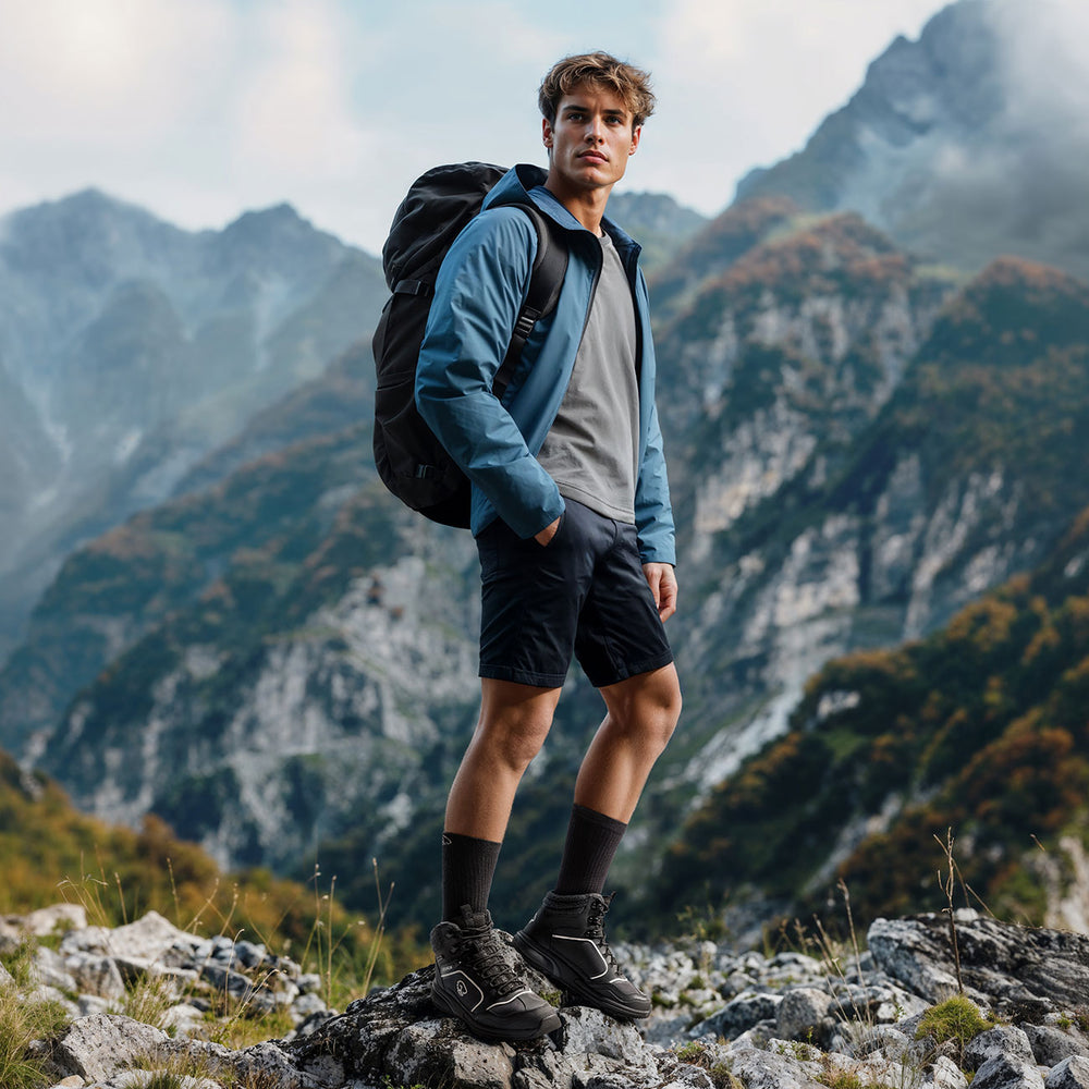 Giesswein | Wool Cross X Alpine - Wanderschuh mit Merinowolle | Schwarz