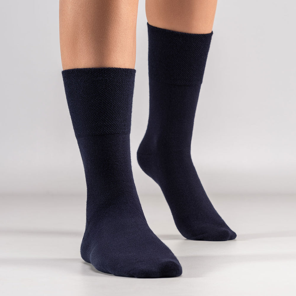 Giesswein | Komfort Socken Bio-Baumwolle | Dk.Blau