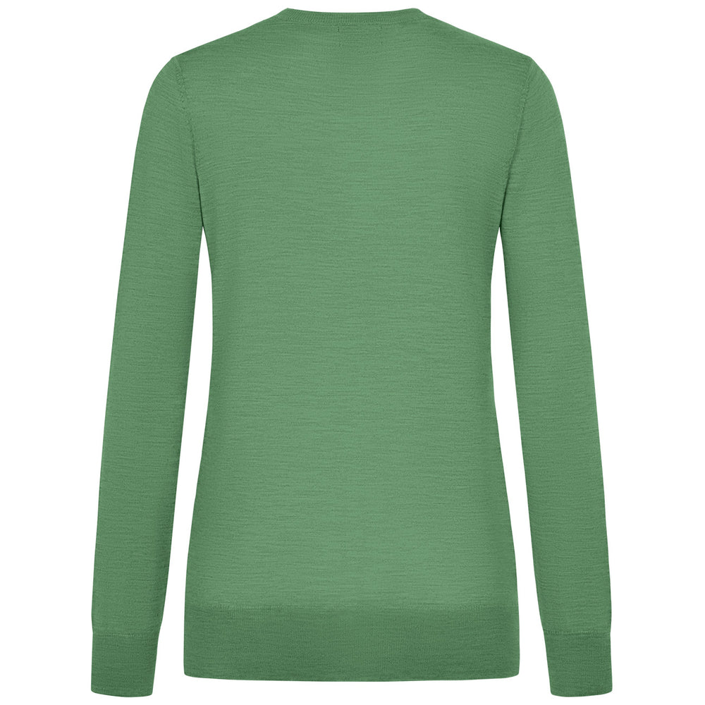 Giesswein | Baumwollpullover V-Ausschnitt Damen | Heugrün