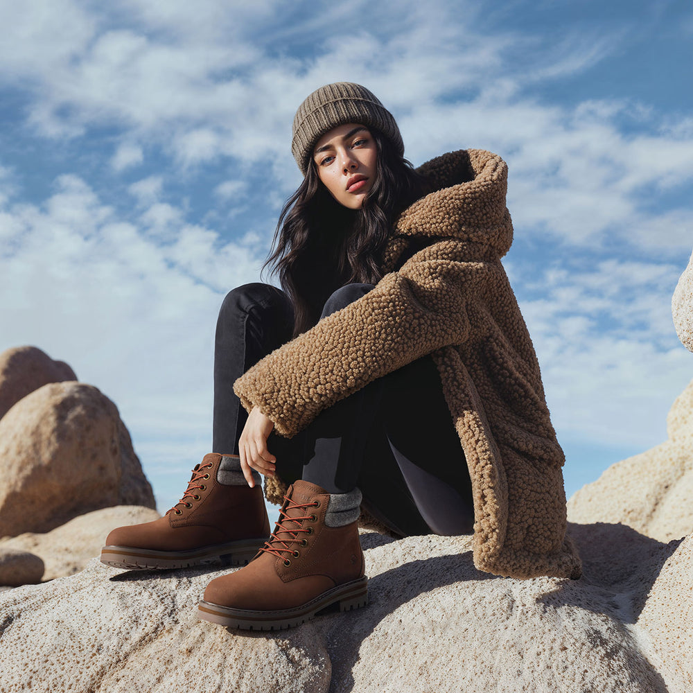 Giesswein | Merino Leather Boot Damen | Dk.Braun Giesswein | Merino Leather Boot Damen | Dk.Braun
