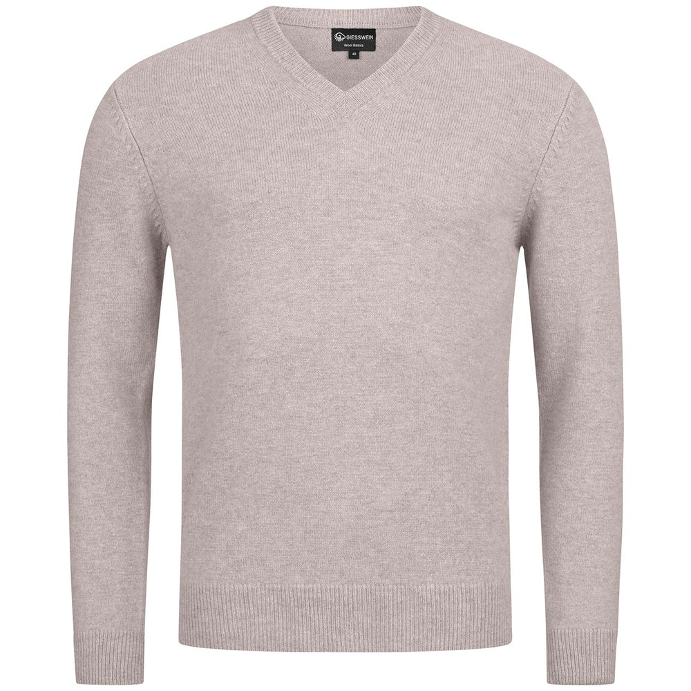 Giesswein | Wollpullover V-Ausschnitt Herren | Hellgrau Giesswein | Wollpullover V-Ausschnitt Herren | Hellgrau
