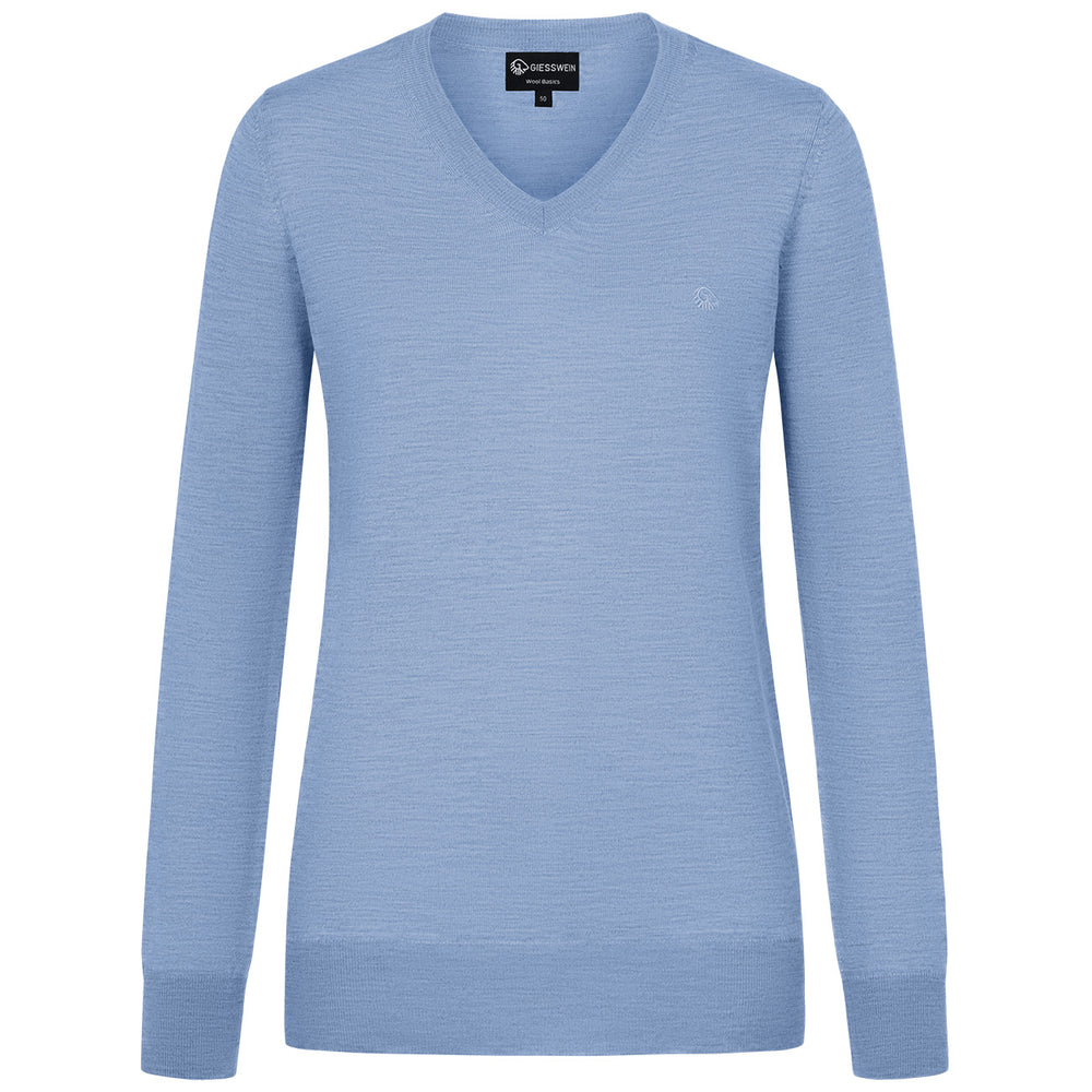 Giesswein | Baumwollpullover V-Ausschnitt Damen | Himmelblau Giesswein | Baumwollpullover V-Ausschnitt Damen | Himmelblau
