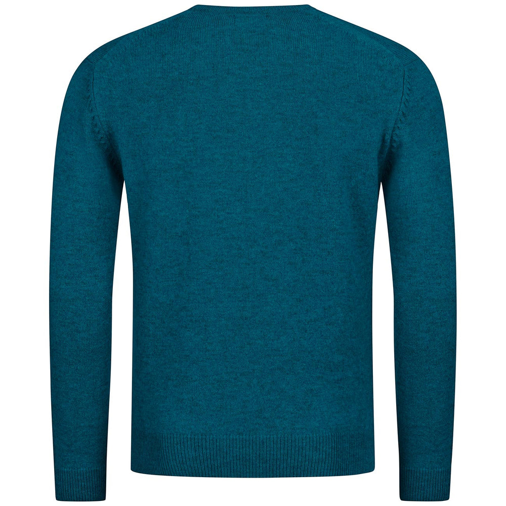 Giesswein | Wollpullover V-Ausschnitt Herren | Petrol