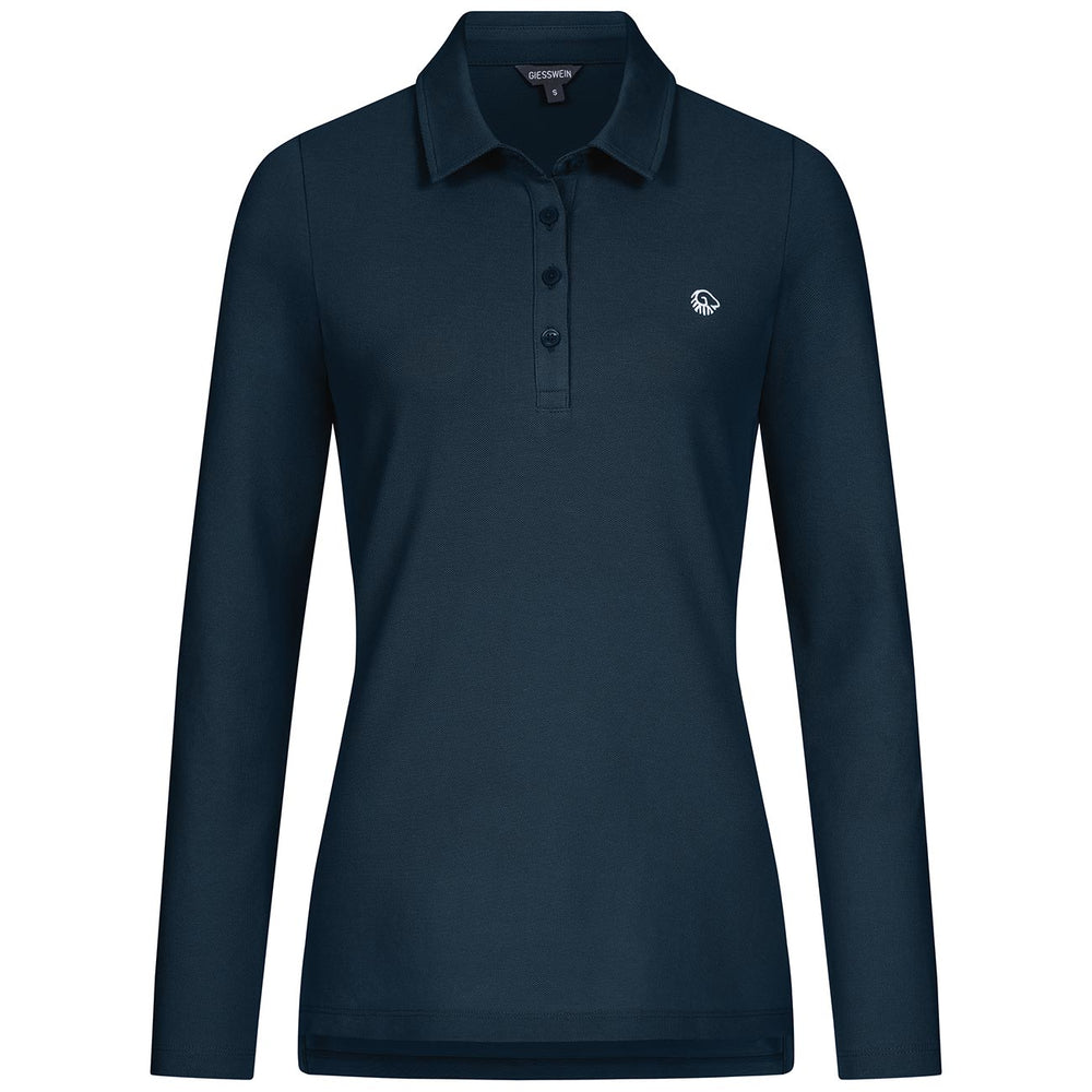 Giesswein | Polo Shirt Bio-Baumwolle Longsleeve Damen | Oceanblue Giesswein | Polo Shirt Bio-Baumwolle Longsleeve Damen | Oceanblue
