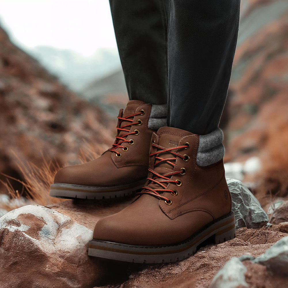 Giesswein | Merino Leather Boot Herren | Dk.Braun