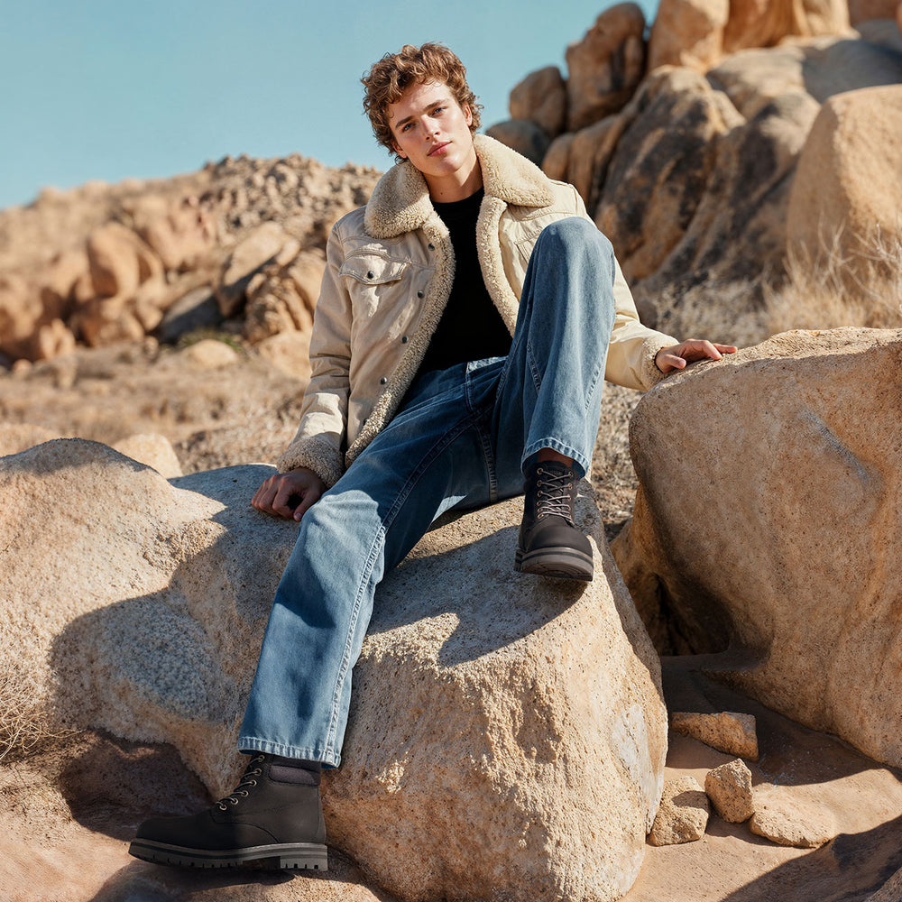 Giesswein | Merino Leather Boot Herren | Schwarz