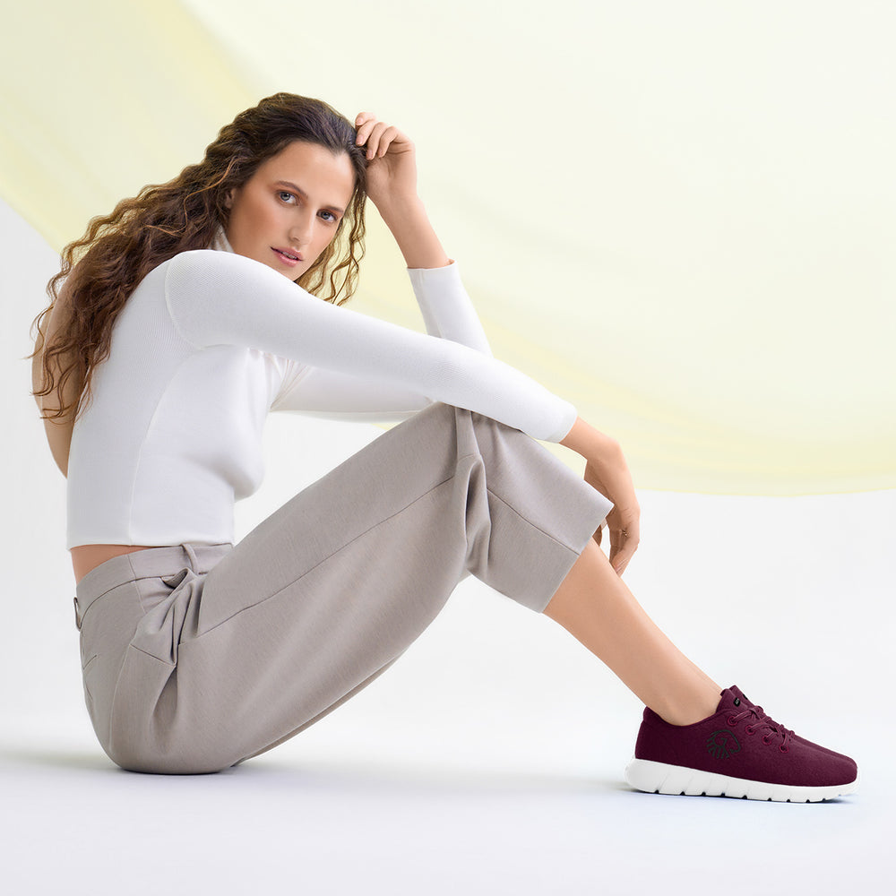 Giesswein | Merino Runners für Damen – Sneaker aus Merinowolle | Burgunder Giesswein | Merino Runners für Damen – Sneaker aus Merinowolle | Burgunder