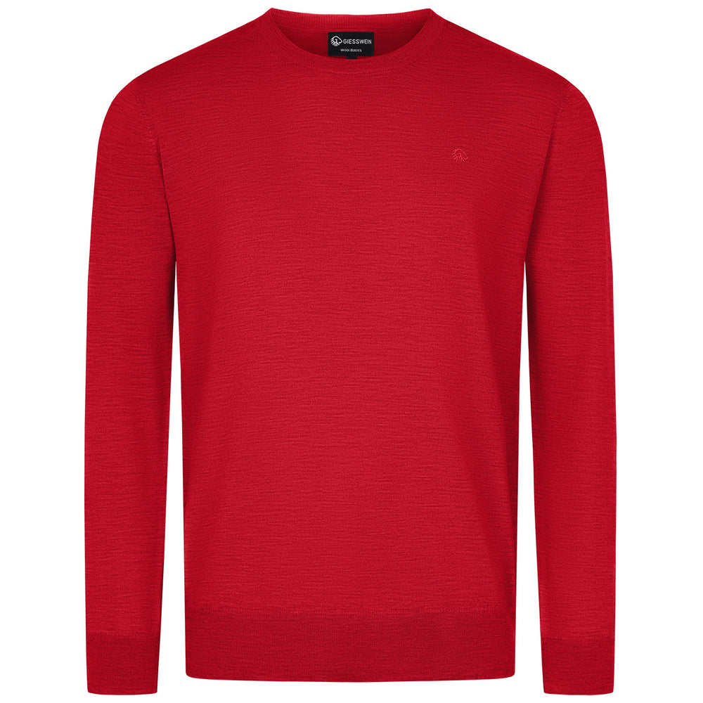 Giesswein | Baumwollpullover Rundhals Herren | Flammenrot Giesswein | Baumwollpullover Rundhals Herren | Flammenrot