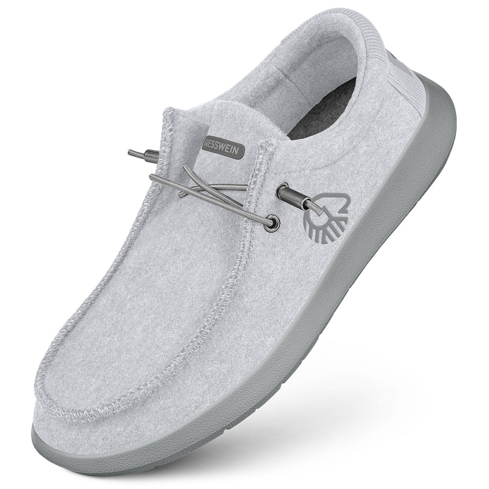 Giesswein | Merino Mokassin Herren | Hellgrau