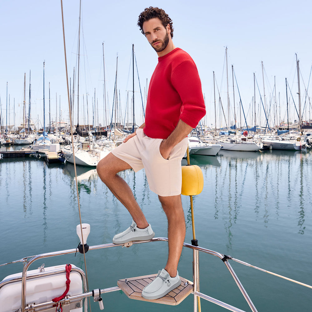 Giesswein | Merino Mokassin Herren | Hellgrau