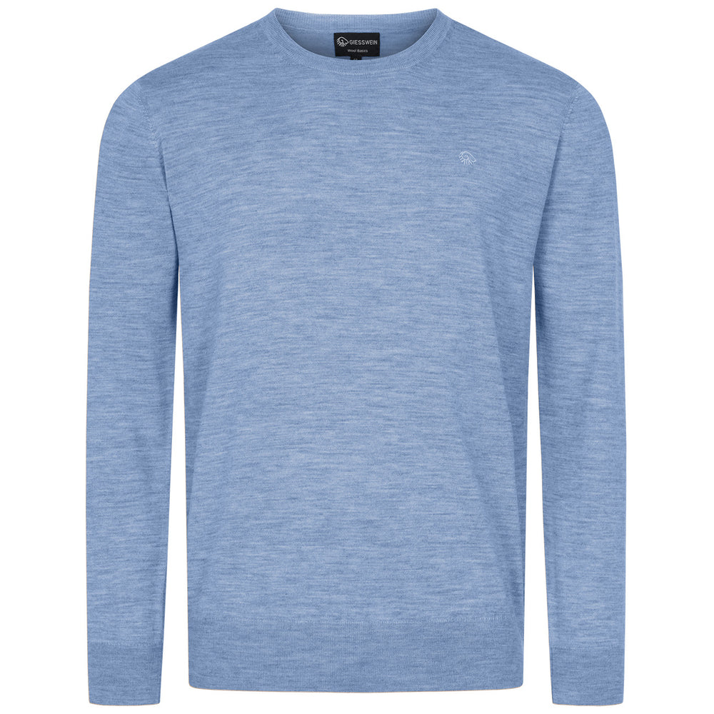 Giesswein | Wollpullover Light Rundhals Herren | Himmelblau