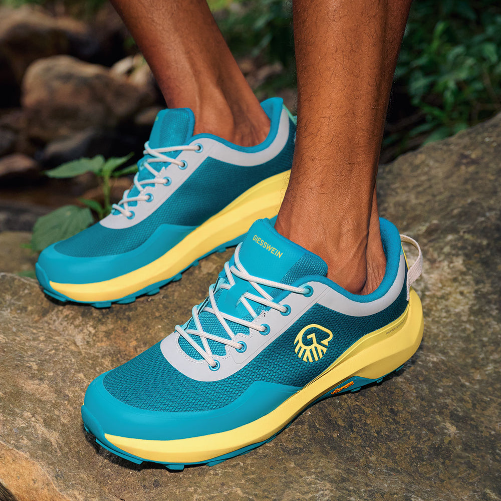 Giesswein | Wool Trail X Herren – Trailrunning Schuh aus Merino Wolle | Türkis