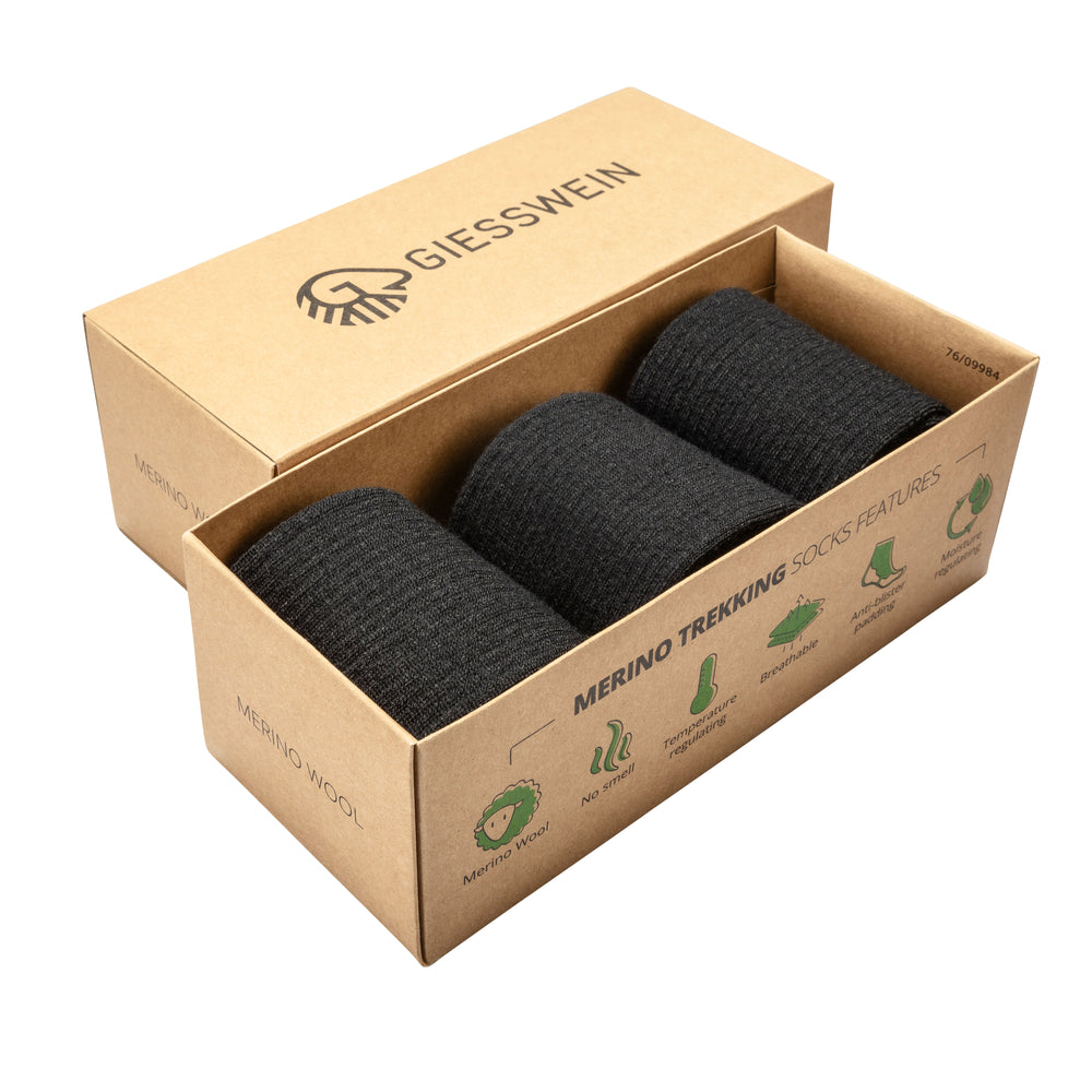 Giesswein | Trekkingsocken Merino Wolle | Schwarz Giesswein | Trekkingsocken Merino Wolle | Schwarz