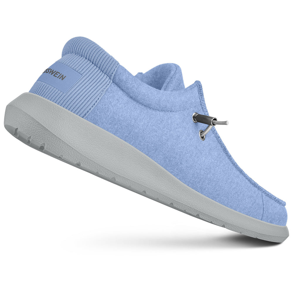 Giesswein | Merino Mokassin Herren | Himmelblau