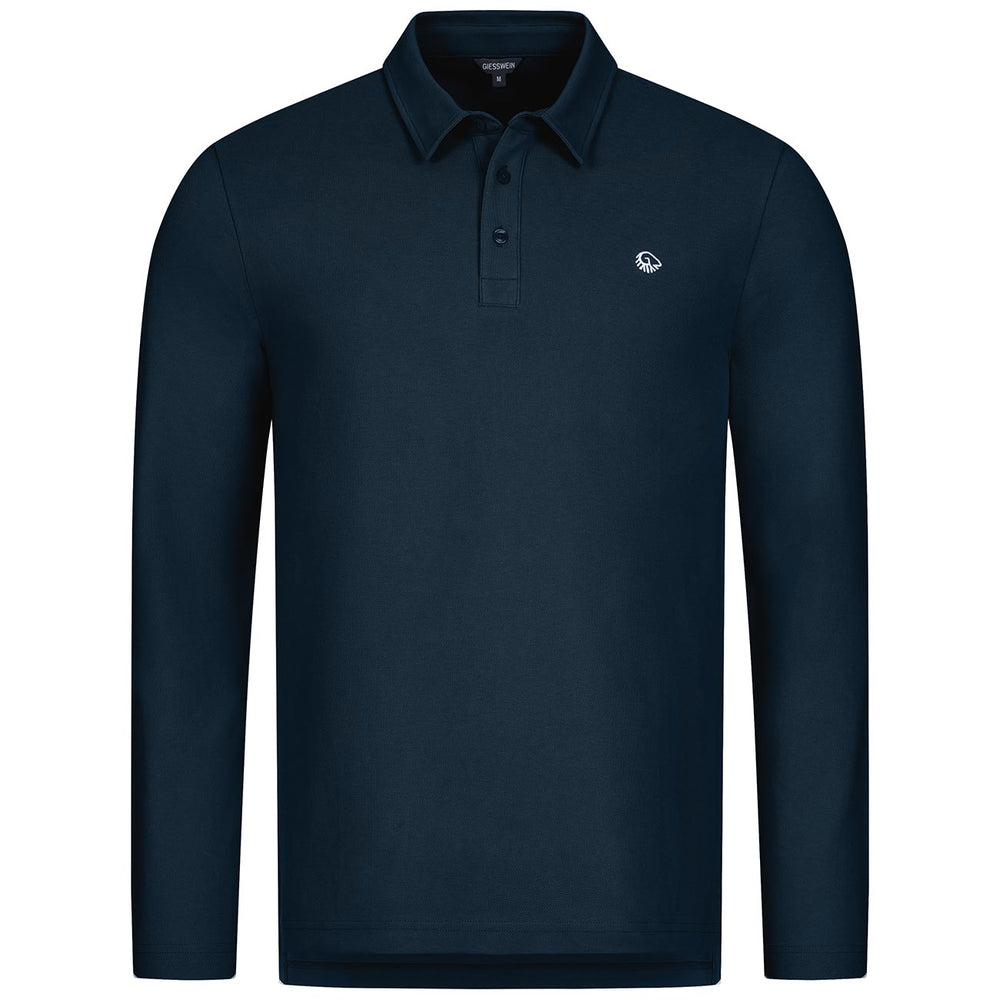Giesswein | Polo Shirt Bio-Baumwolle Longsleeve Herren | Oceanblue Giesswein | Polo Shirt Bio-Baumwolle Longsleeve Herren | Oceanblue