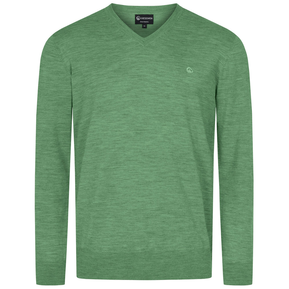 Giesswein | Wollpullover Light V-Ausschnitt Herren | Heugrün